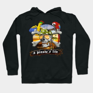 Pirate Parrots Skull and Bones Hoodie